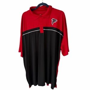 Atlanta Falcons Polo Shirt Majestic Size 3XL Red Black NFL